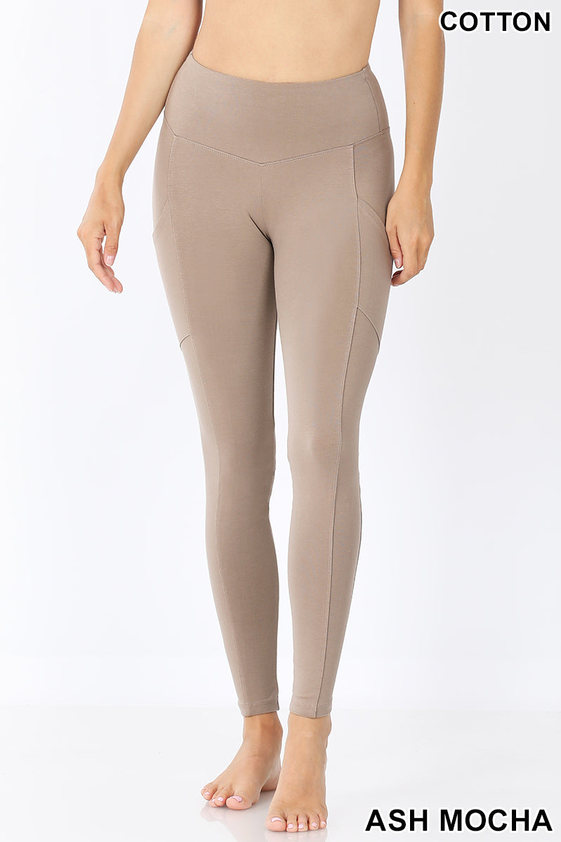 Dropship Zenana Cotton Wide Waistband Pocket Leggings to Sell Online at a  Lower Price